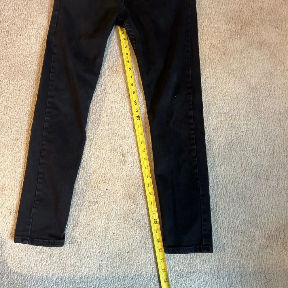 Levis Black Denim Skinny Tapered 5 Pocket Jeans | Men's 33Wx31L